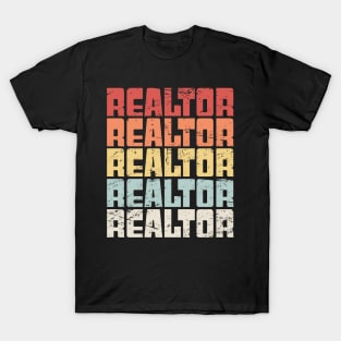 Retro 70s REALTOR Text T-Shirt